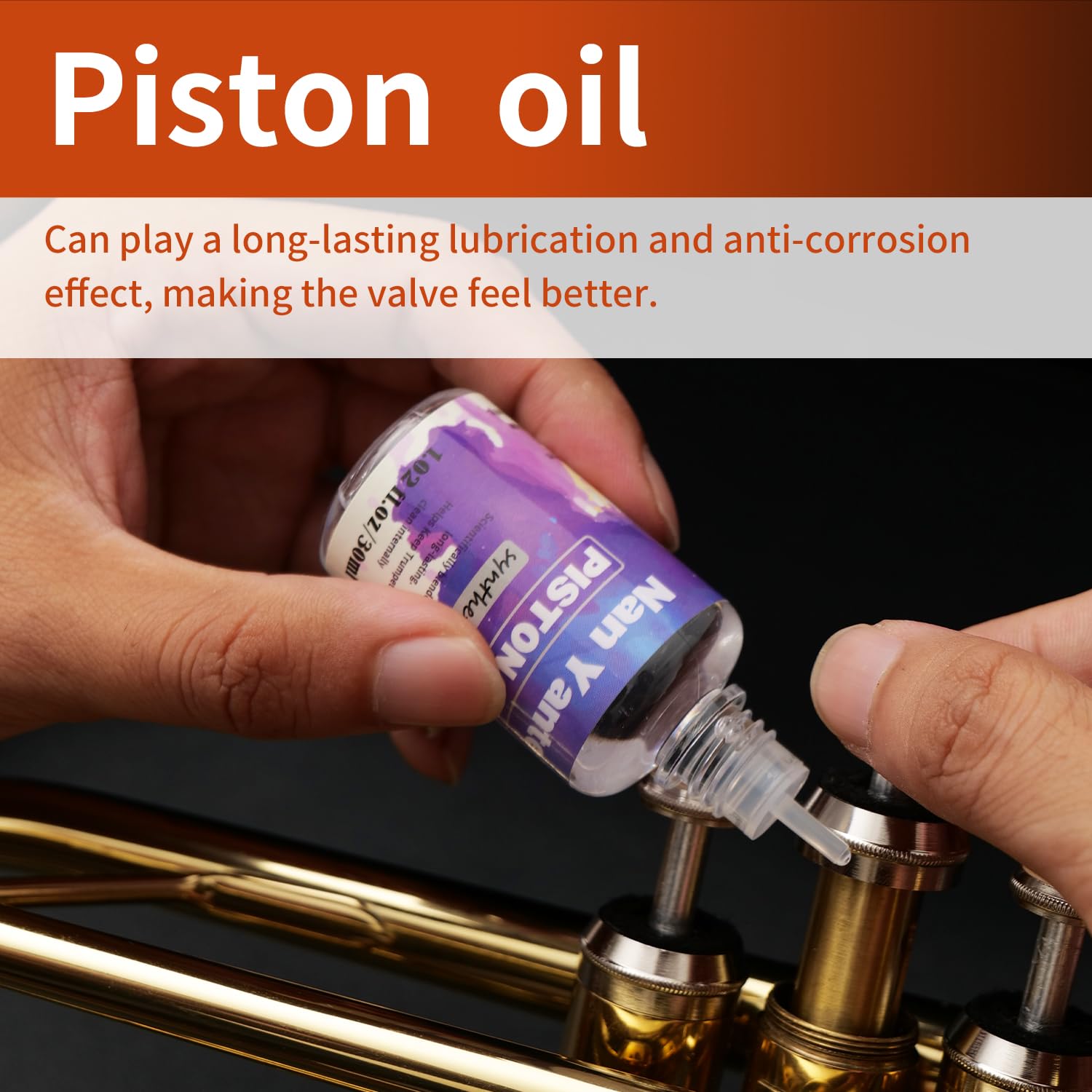 Premium Synthetic Tuning Slide Grease Oil + Valve Oil/Piston Oil for Trumpet, Trombone, French Horn, Tuba, Euphonium & Other Brass Instruments, 30ml (1.02 fl. Oz) Each Bottle