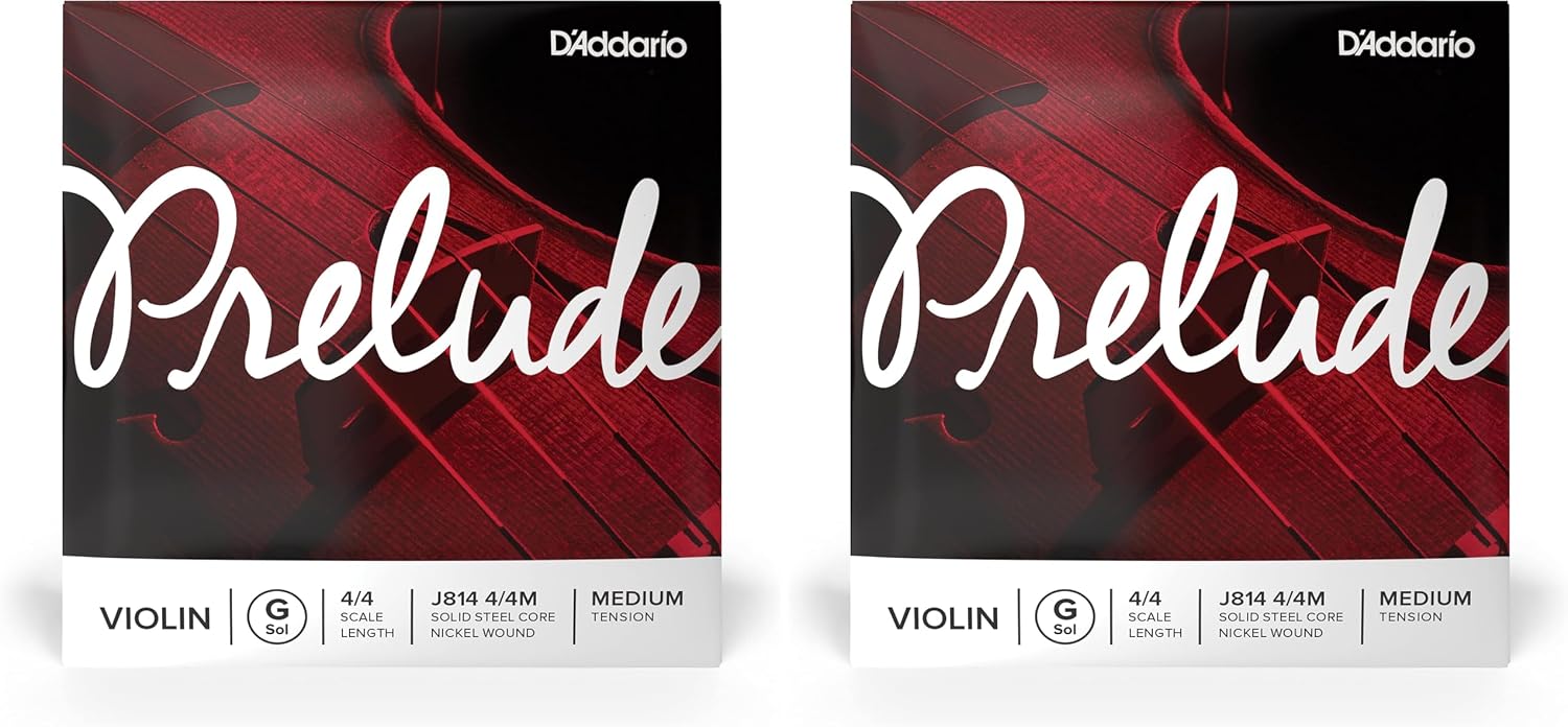 D'Addario Prelude Violin String Set, 4/4 Scale, Light Tension