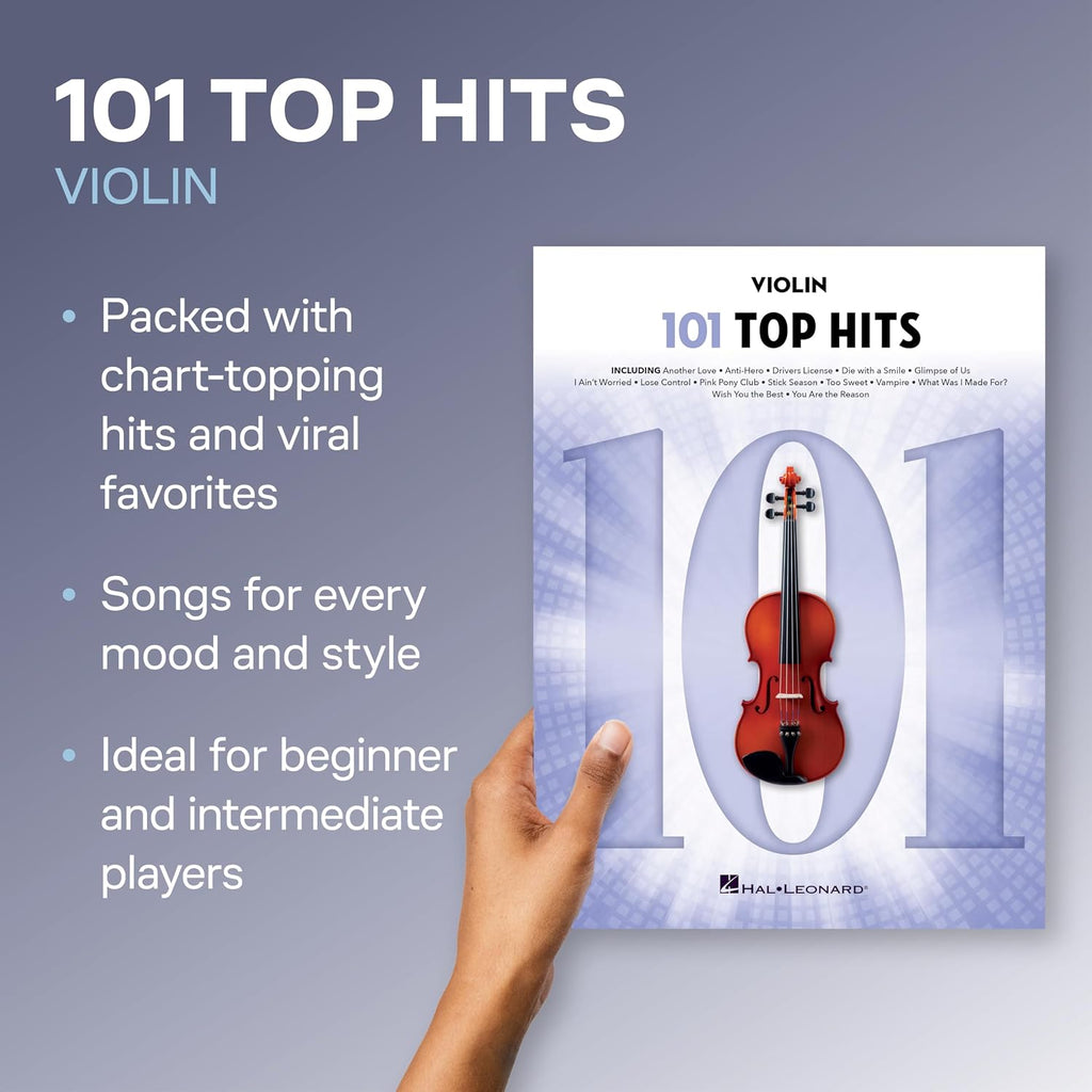 101 Top Hits for Violin | Sheet Music Book for Violin Players | Easy Pop and Viral Songs for Solo Practice and Performance | Modern Violin Songbook with 101 Hit Tunes