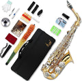 SLADE Alto Saxophone Eb Alto Saxophone for Beginner Students, Gold & Silver, WSS948