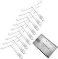 Guitar Radius Gauge Set, 9-Piece Understring Radius Tools String Action Ruler Luthier Kit Precision Measuring Tool for Guitar Bass Setup Repair (Stainless Steel)
