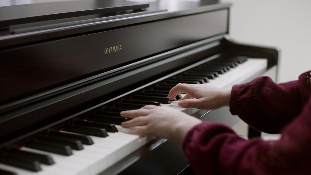 Yamaha Arius Series 88-Key Weighted Action Upright Digital Piano for Beginner and Intermediate Players, Dynamic Response, Grand Piano Sound, 3-pedal Unit, Bench Included, Rosewood YDP105R