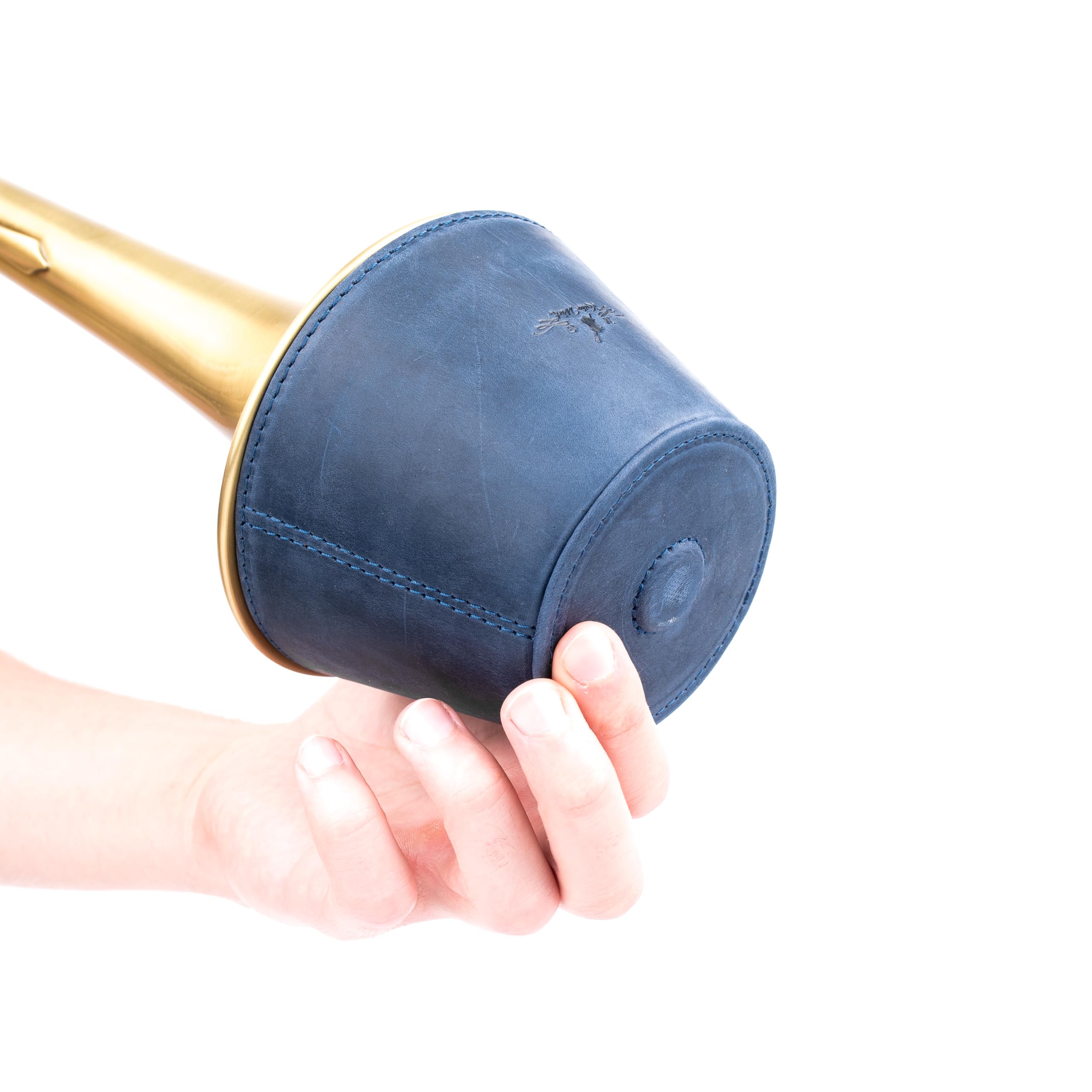Trombone magnetic mute, lightweight leather mute for jazz and classical trombone players by MG Leather Work (Black)