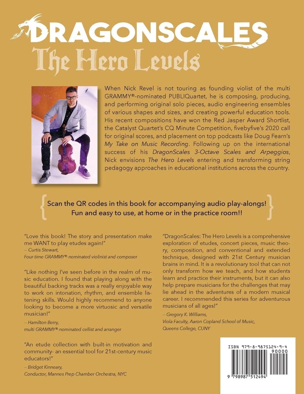 DragonScales: The Hero Levels, Cello Noble: 25 Fantasy Etudes to Slay Evil for violin, viola, and cello