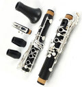 Clarinet Exquisite Clarinet Instrument in The Key of Bb Selected Ebony Body Silver-Plated 18 Keys