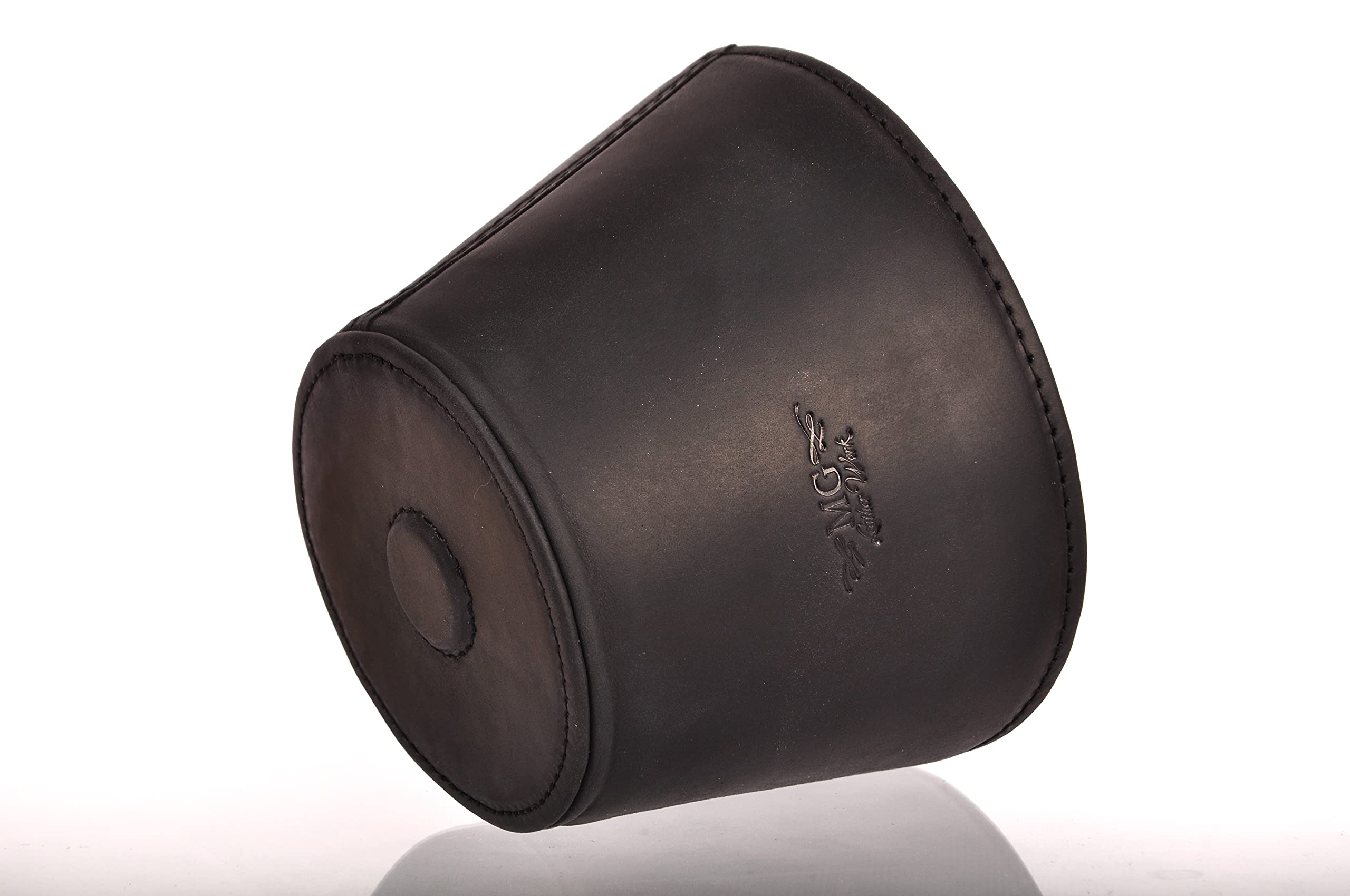 Trombone magnetic mute, lightweight leather mute for jazz and classical trombone players by MG Leather Work (Black)