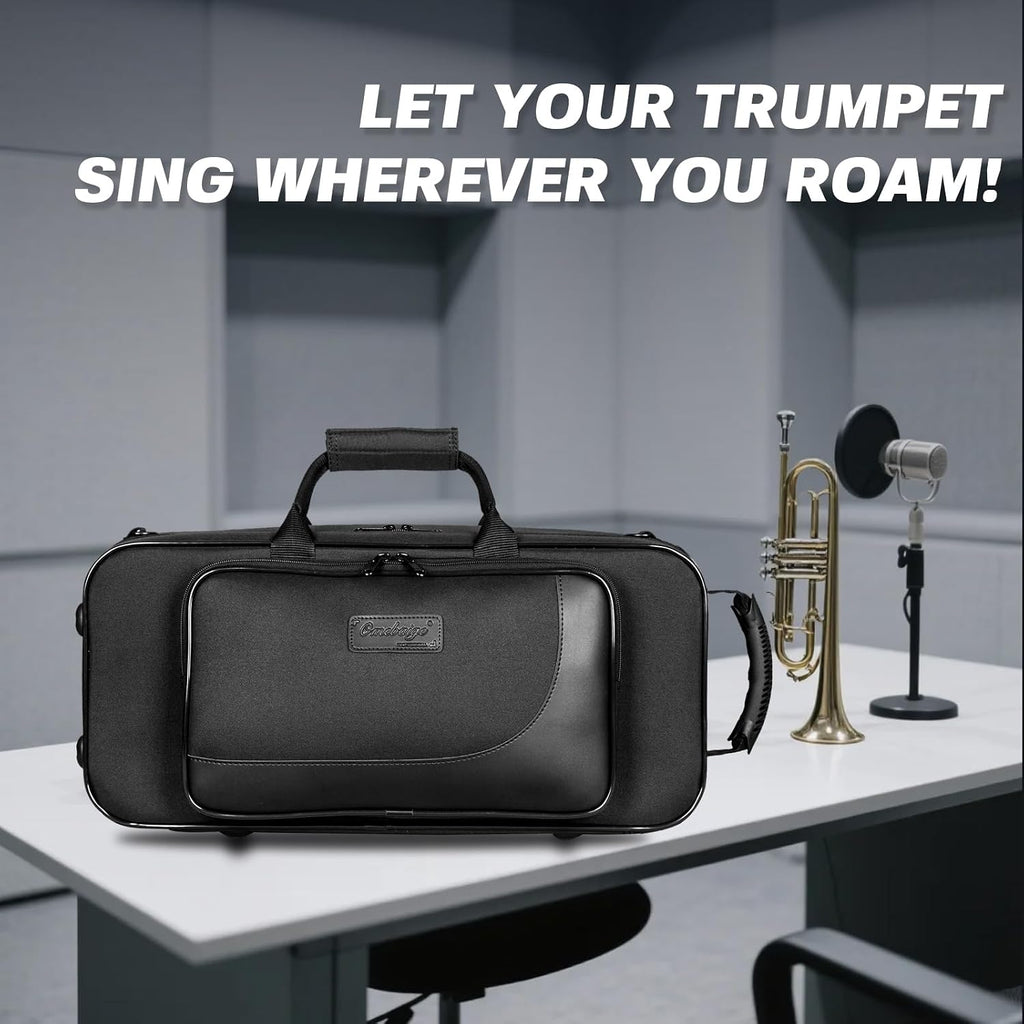 BGA Trumpet Rectangular Case, Built-in Backpack Straps Gig Bag | Lightweight trumpet case with EPS protection, accessory storage and comfortable carrying for rehearsals and travel.