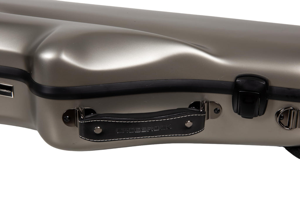 Crossrock Low A Baritone Saxophone Case with Wheels | Polycarbonate Hard Shell, TSA Lock, Anti-Scratch Finish, Neck & Mouthpiece Storage–Black (CRF4050BSBK)