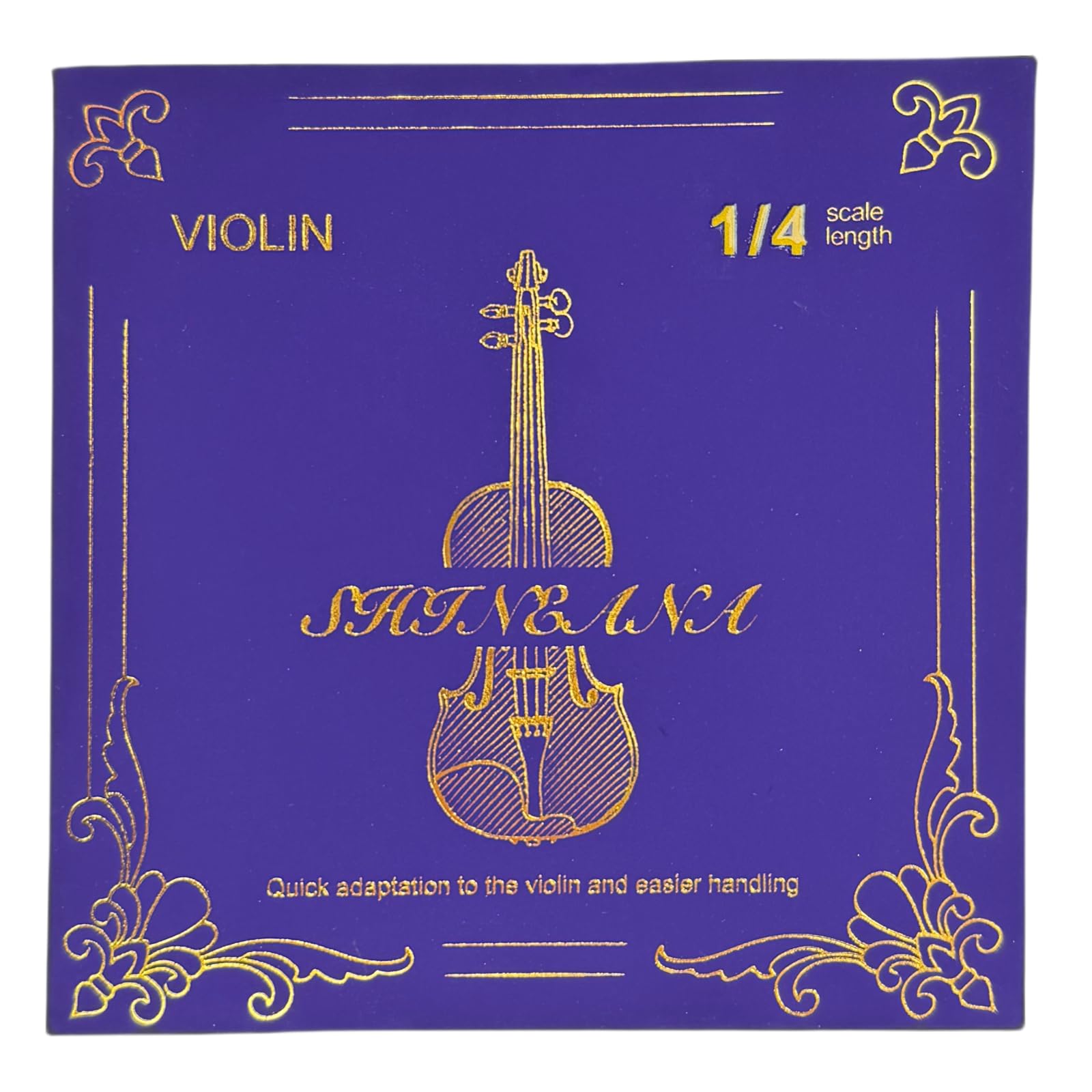 Violin Strings 4/4 Full Set, 4/4 Violin Strings Replacement,Long-Lasting Durability & Rich Tone - Handcrafted with Premium Materials- For All Levels (3/4 Scale)