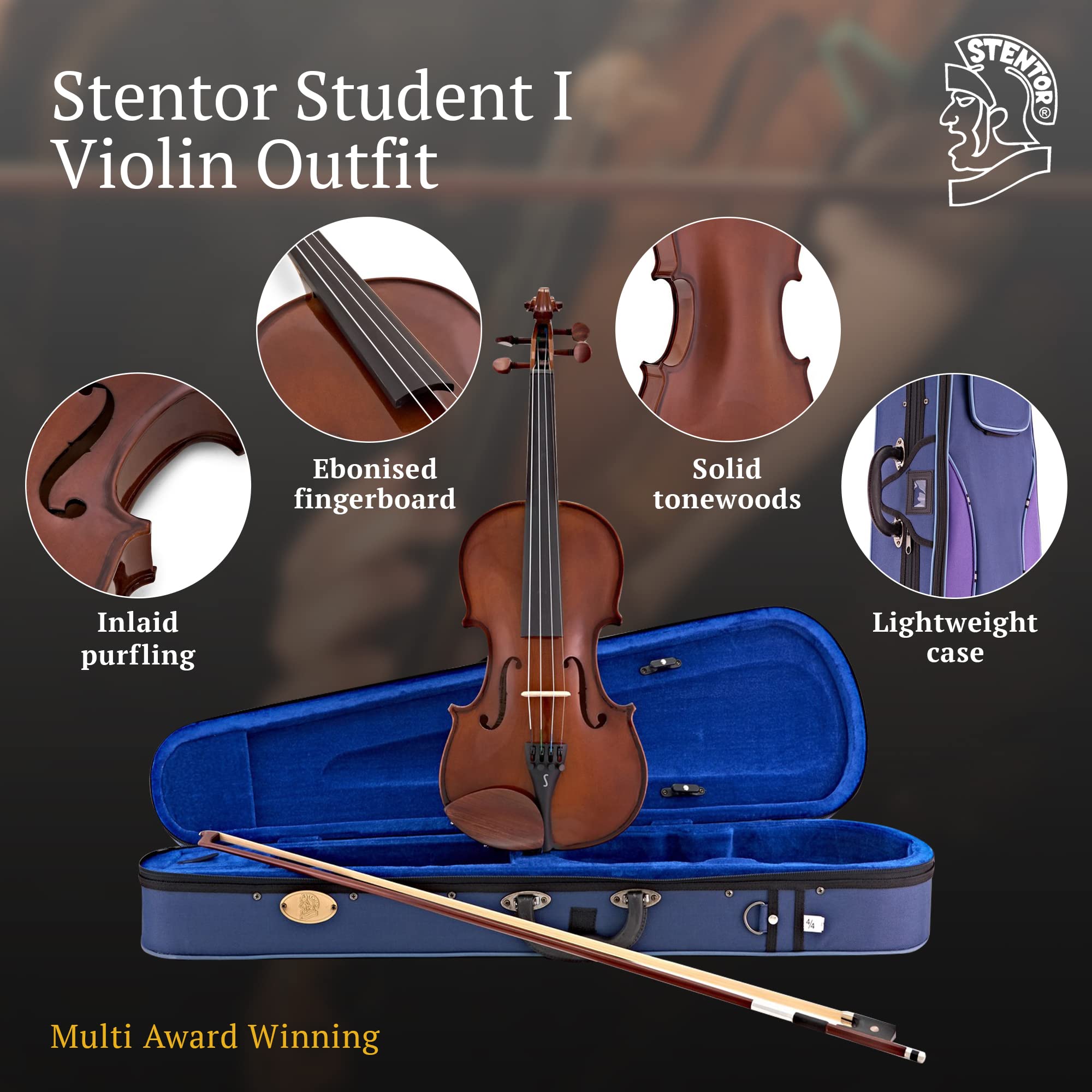Stentor 1400G2-1/8 Student I Violin Outfit - 1/8