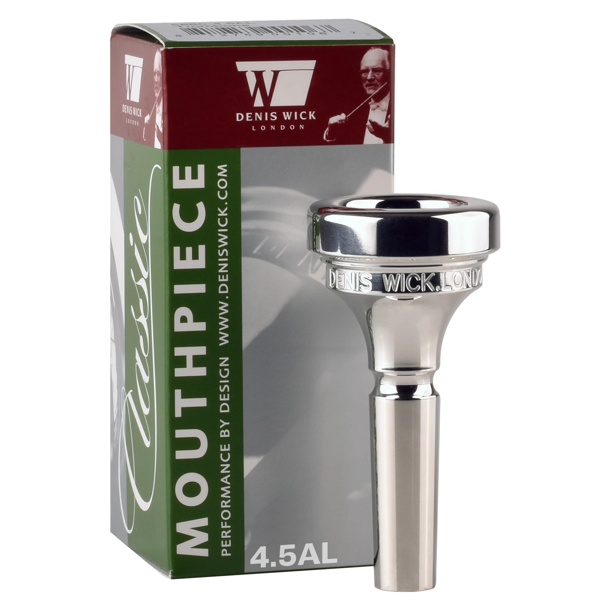 Denis Wick Classic Trombone Mouthpiece Silver Plated, 5880-4AL - Barrel Backbore for Balanced Tone & Smooth Response - Large Shank Fitting Trombone Accessory for Easy Articulation - 26 x 6.72 x 7.38mm