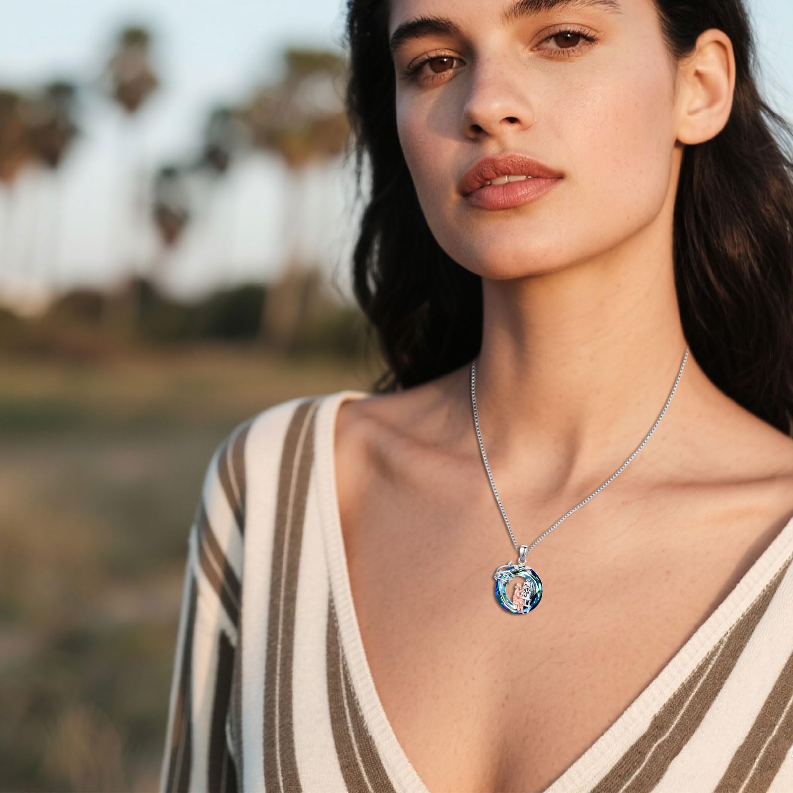 Sport/Music Necklace for Women 925 Sterling Silver Crystal Pendant Tree of Life Jewelry Gifts for Sport Players