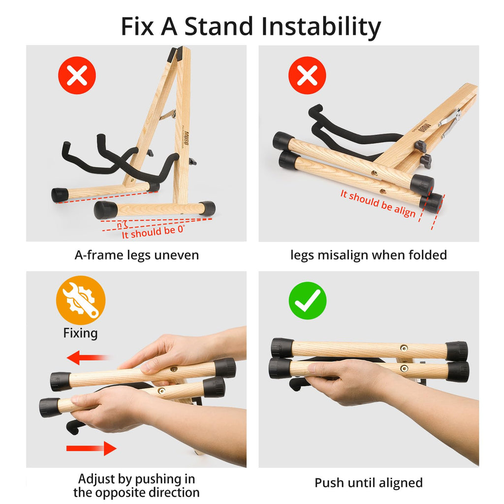 MUSO Cello Stand with Bow Holder,A-Frame Floor Stand with Padded Foam, Handcrafted Cello Rack Fits 1/2, 3/4, 7/8, 4/4 Full-Size and Guitar, Instrument Holder for Home and Studio Display