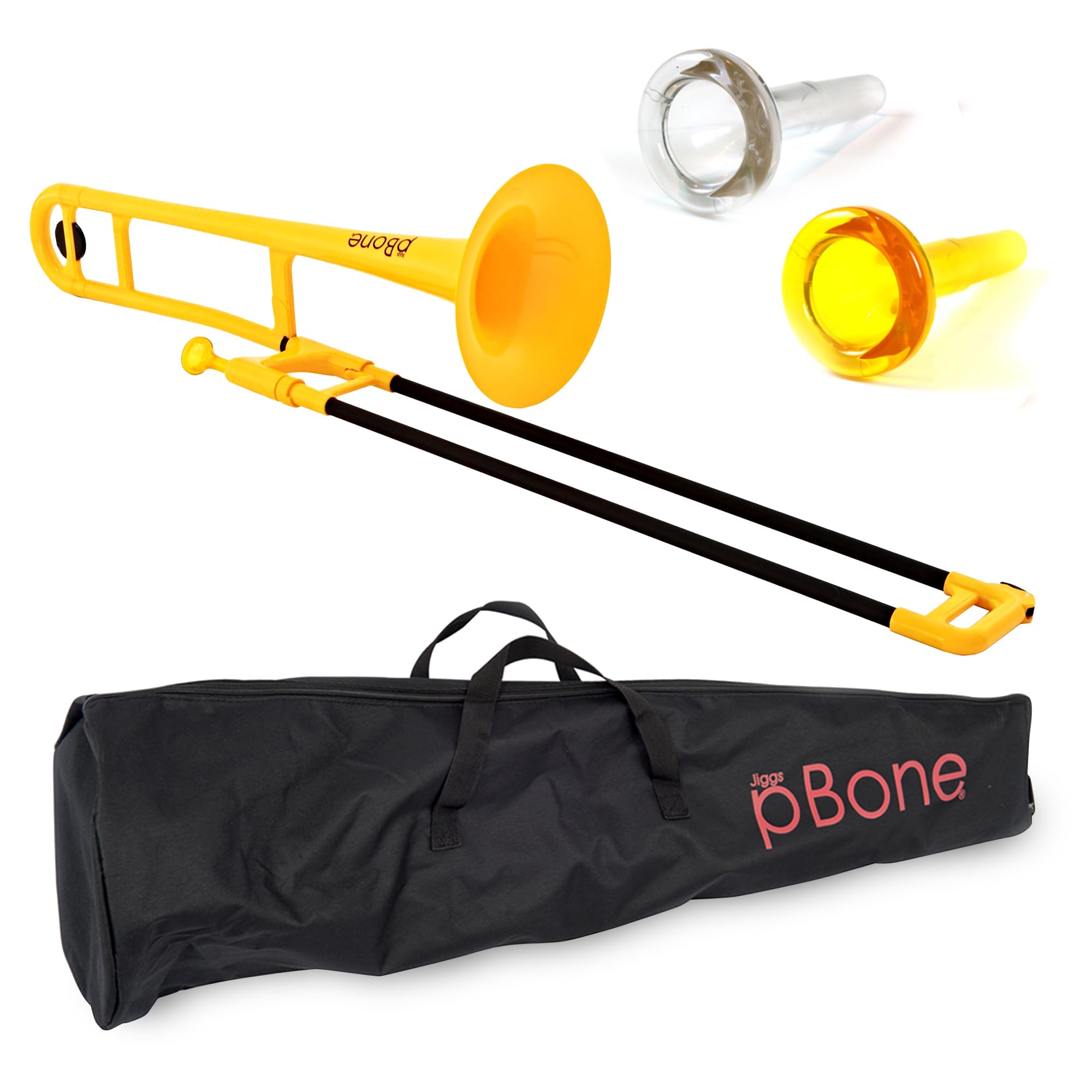 pBone Bb Plastic Trombone - Lightweight pInstruments Design with Ergonomic Grip - Includes Mouthpieces & Carrying Bag - Authentic Bb Sound for Students & Beginners - Durable ABS - Purple
