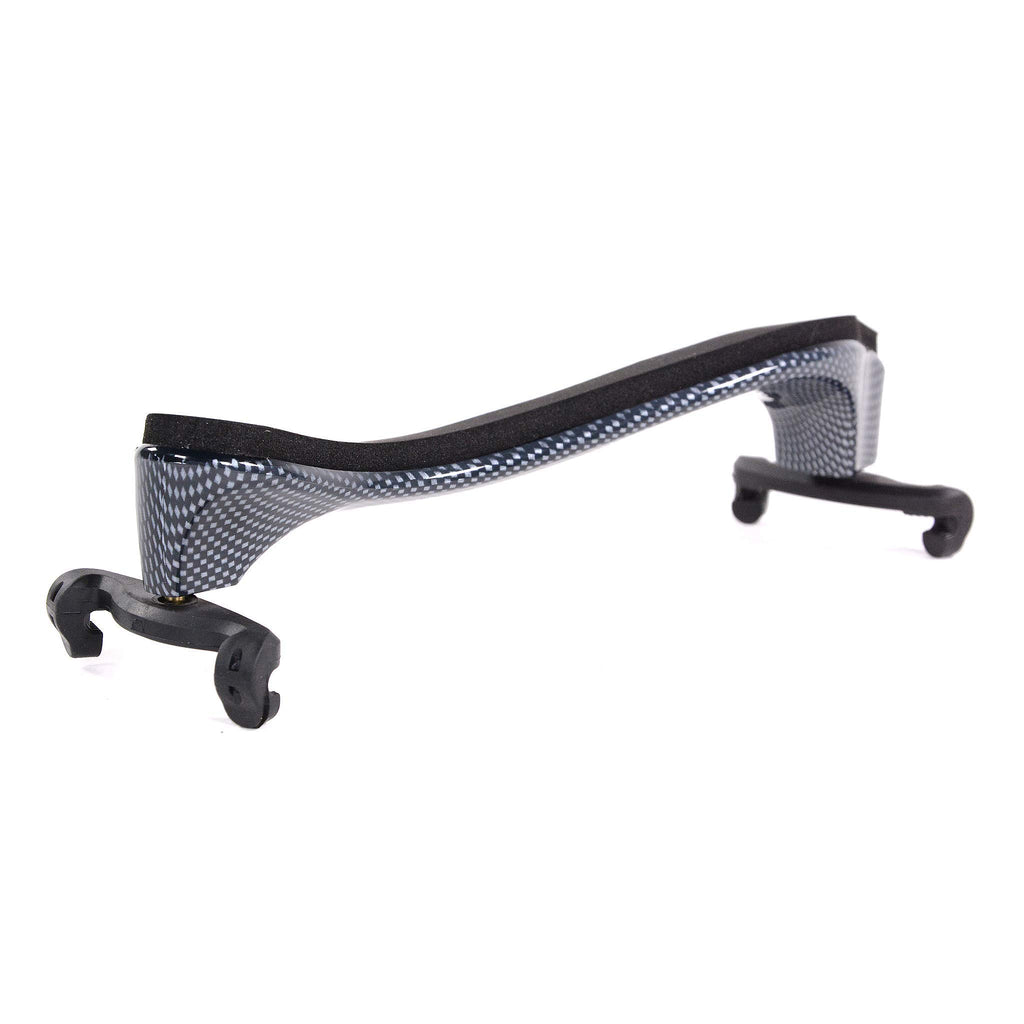 Fiddlerman Light Carbon Fiber Violin Shoulder Rest 4/4 Foam Padding For Comfort With Slight Height Adjustable Feet (Wood Look)
