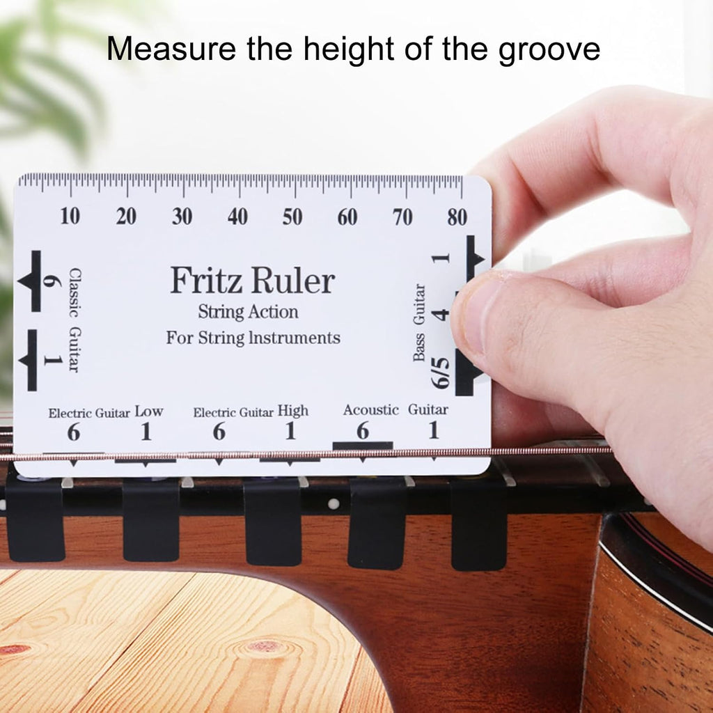 Guitar String Action Gauge Ruler Height Bass Setups Luthier Measuring Tool Action Ruler