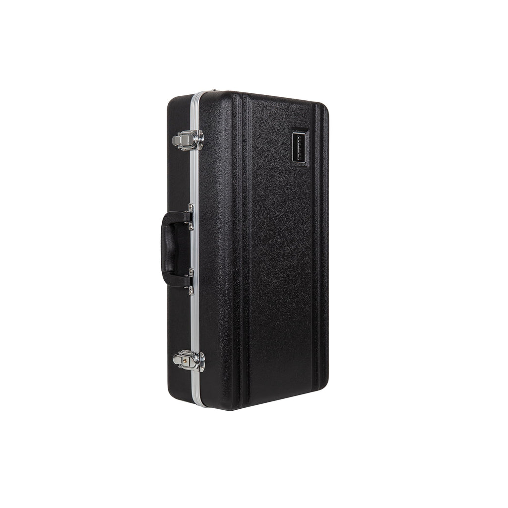 Crossrock ABS Trumpet Case for Bb Horn | Textured Blue Finish with Velvet Interior, Security Lock, Metal Feet & Detachable Strap (CRA862TRBL)