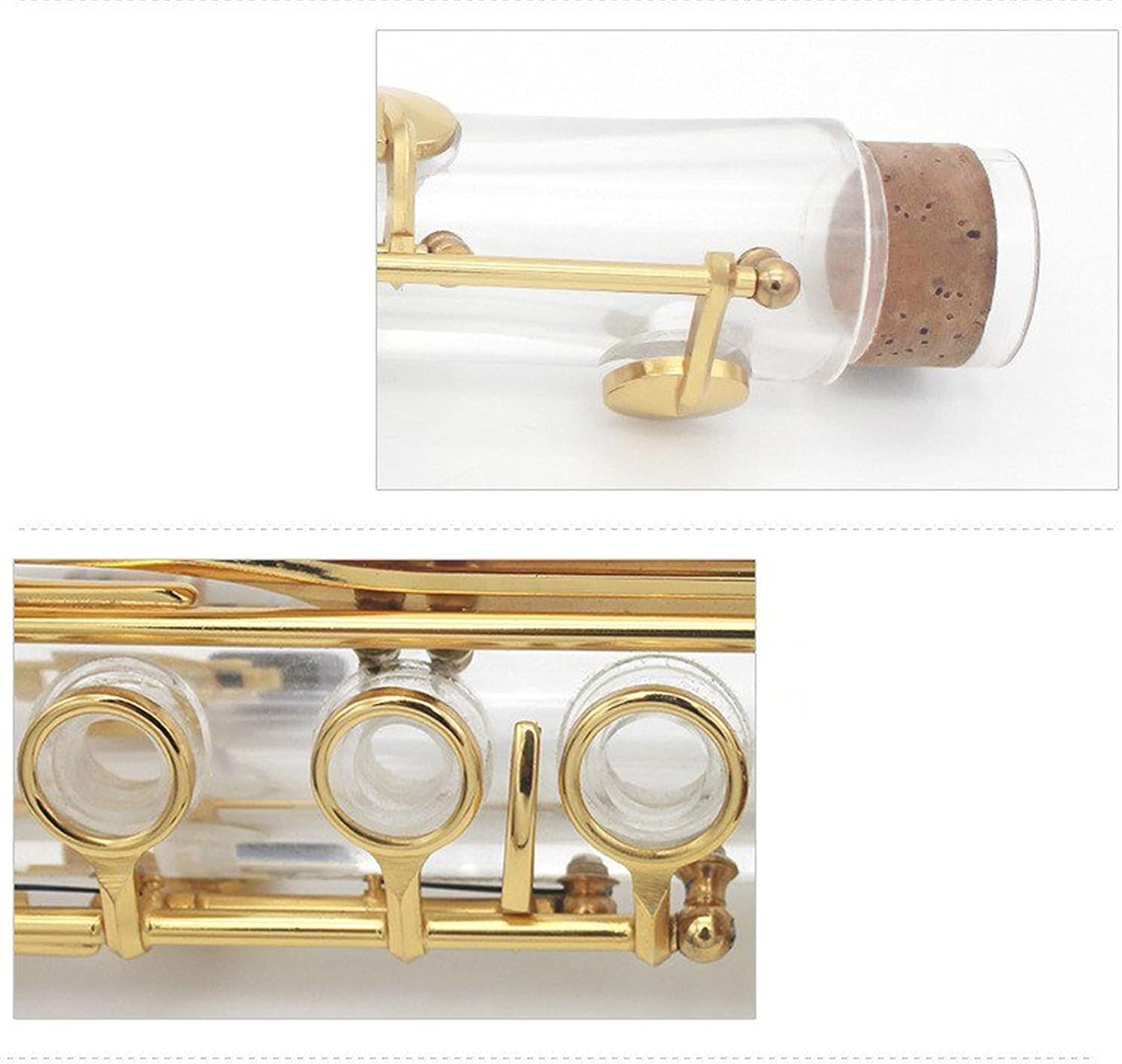 Standard Clarinet Performance Level Transparent B- flat Crystal Glass Clarinet B Large Clarinet Western Wind Instrument Beginner Clarinet