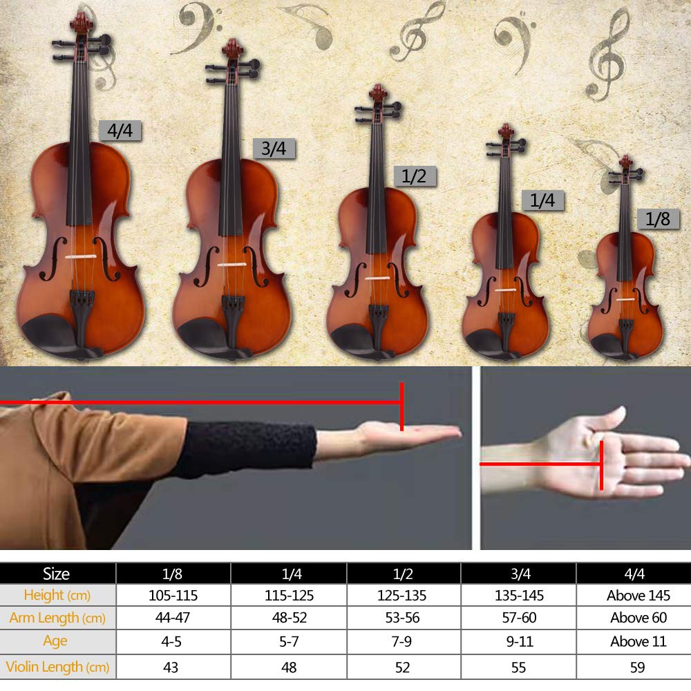 Ktaxon Violin for Beginners Students, Acoustic Violins 4/4, Full Size Fiddle Kit with Case, Bow, Rosin, Adult Teens Learners Age 11+ (Natural)