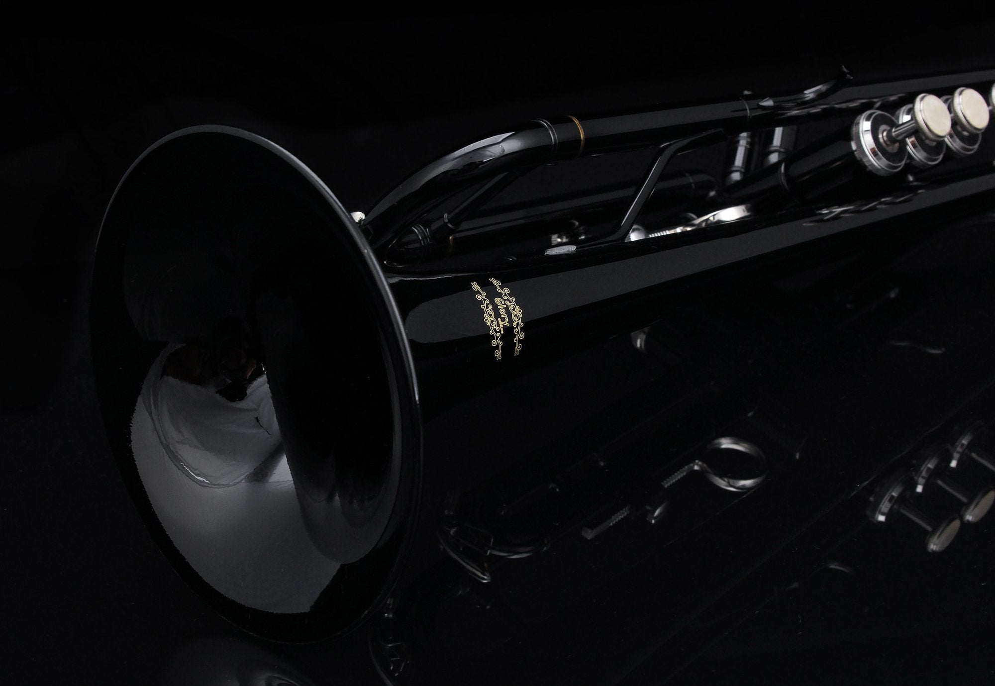 Glory Bb Trumpet - Trumpets for Beginner or Advanced Student with Case, pair of gloves-Gold