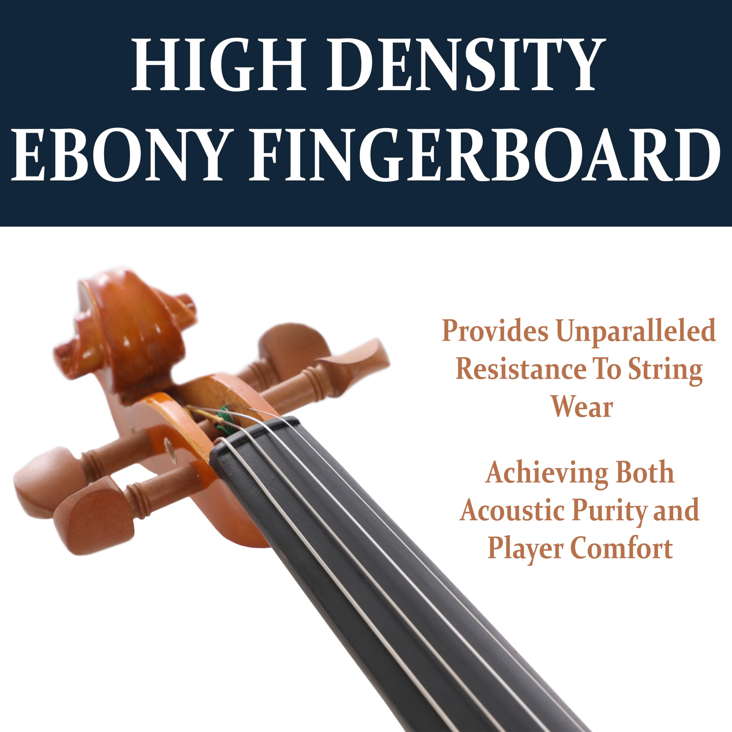 Cecilio Violin Solidwood Violin with 2 Brazilwood Bows, Rosin, Tuner, Shoulder Rest & Lesson Book – Ideal for Beginners, Size 3/4