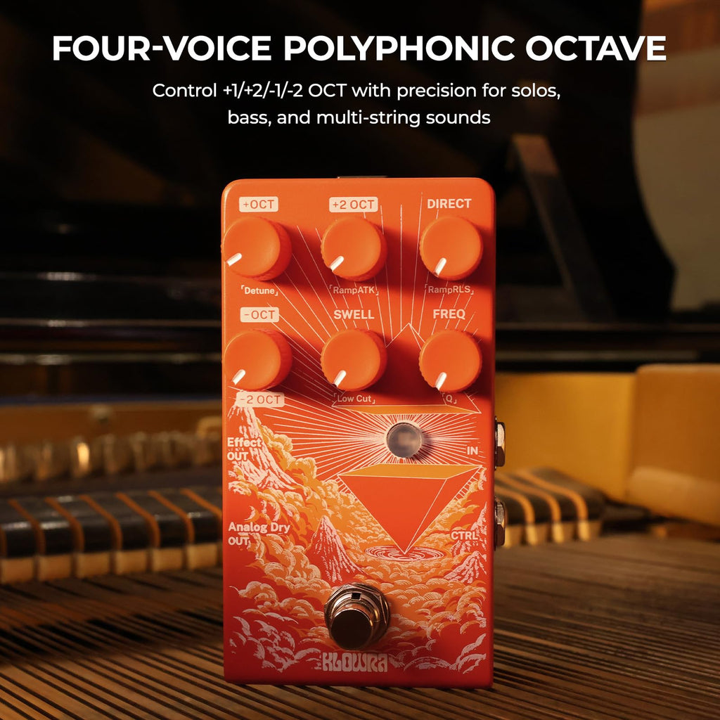 Verdict Polyphonic Octave Pedal for Guitar & Bass - Pitch Shifter with Synth, Organ & Cello Emulation; Zero Tone Loss Analog Dry-Through for Live Gigs & Studio; Freeze & Swell Ambient Effects