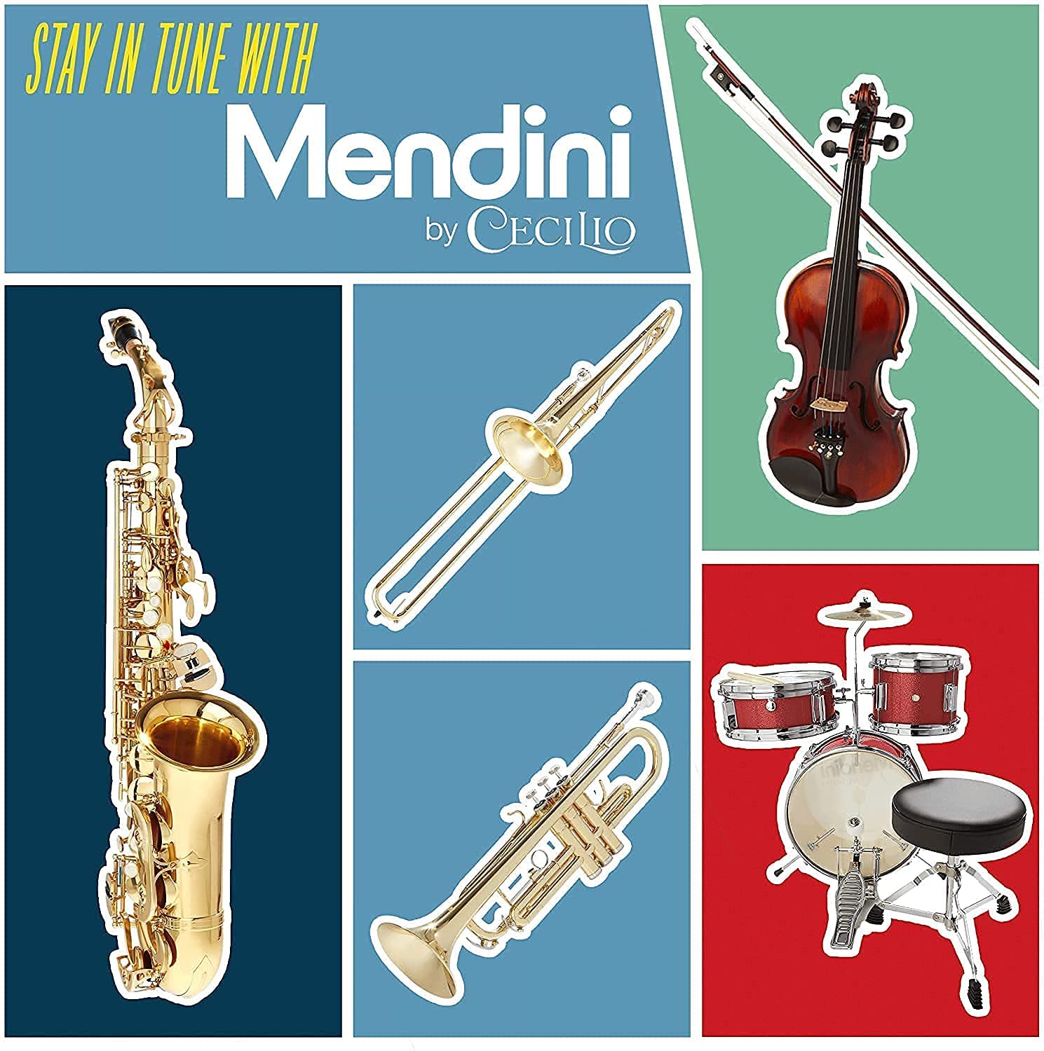 Mendini By Cecilio Bb Standard Trumpet Set for Beginners - Brass Trumpet Instrument with Hard Case, 7C Mouthpiece, Valve Oil, Cleaning Cloth, Maintenance kit and Gloves (Gold)