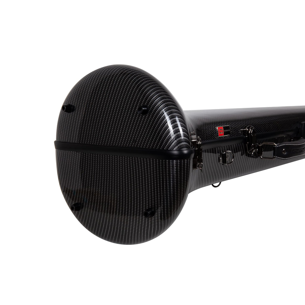 Crossrock Composite Carbon Fiber Hard-shell case for F-Trigger or Straight Trombone with TSA lock-Black(CRF3000TBBK)