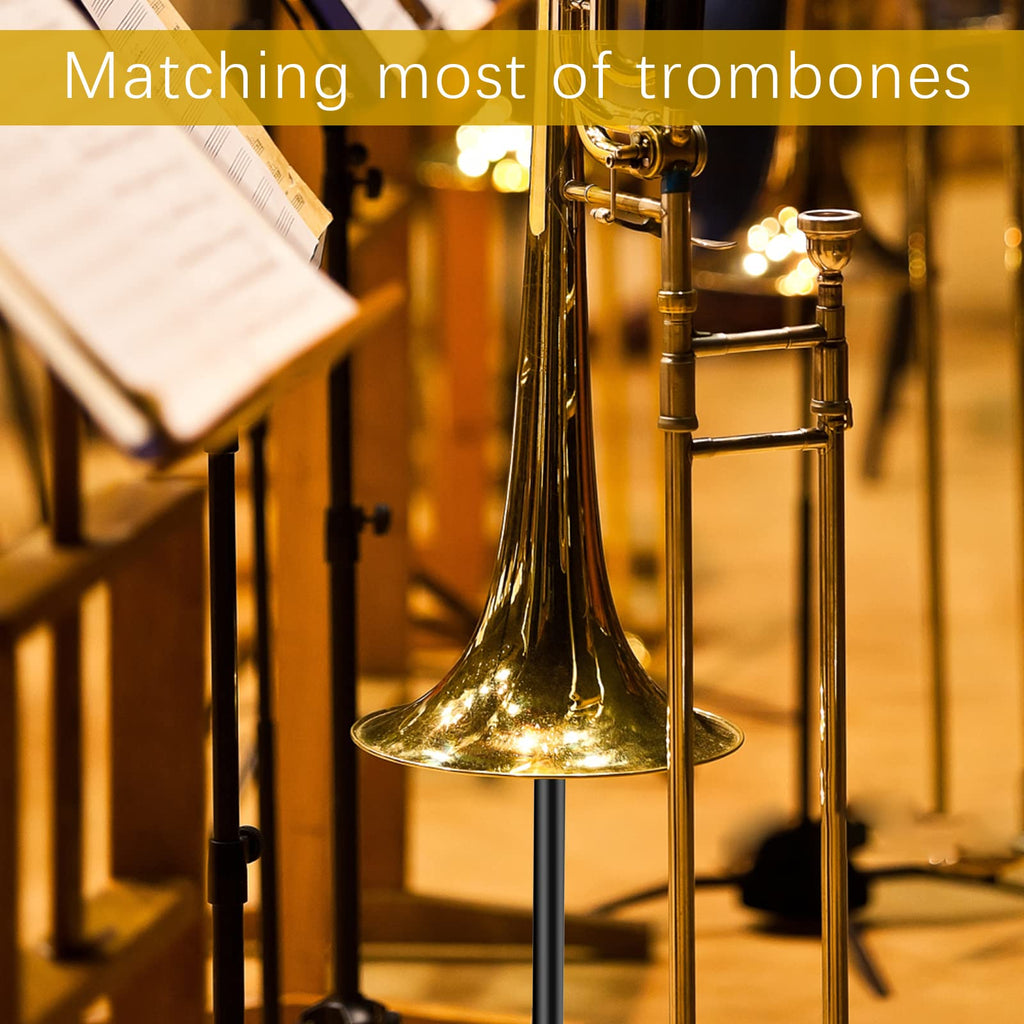 EASTROCK Trombone Stand, Retractable Height Adjustment, Triangular Stable Construction for Standard-sized Trombone