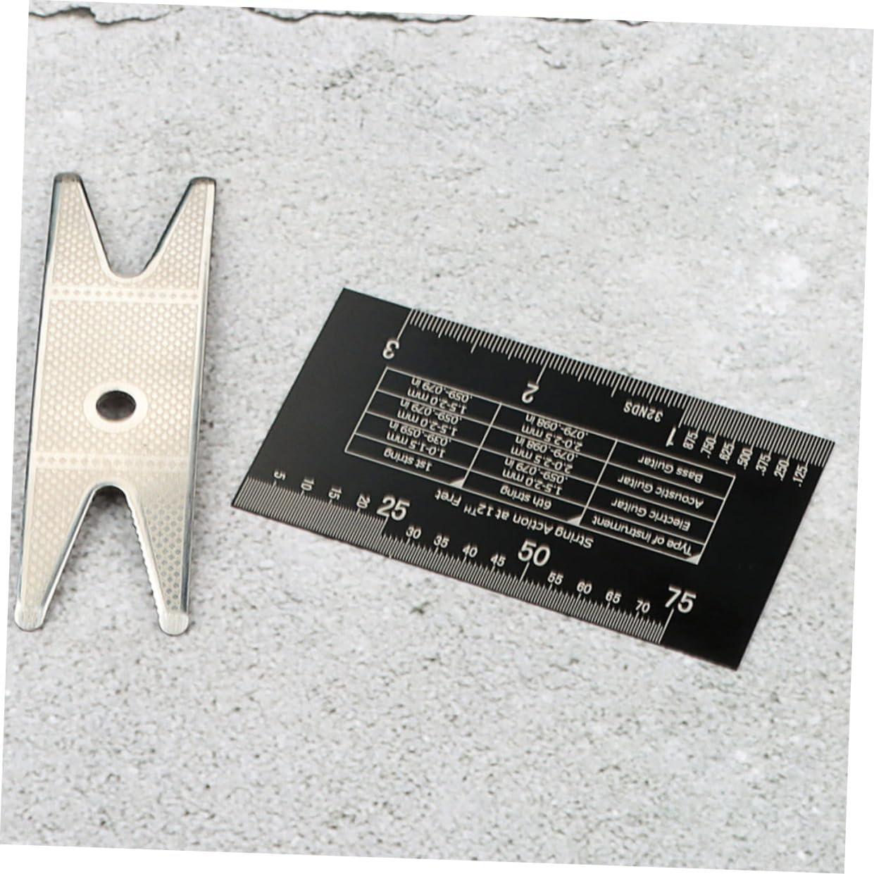 TOYANDONA Guitar Supplies Violin String Ruler Kit String Action Gauge Tool Violin Tool Ruler