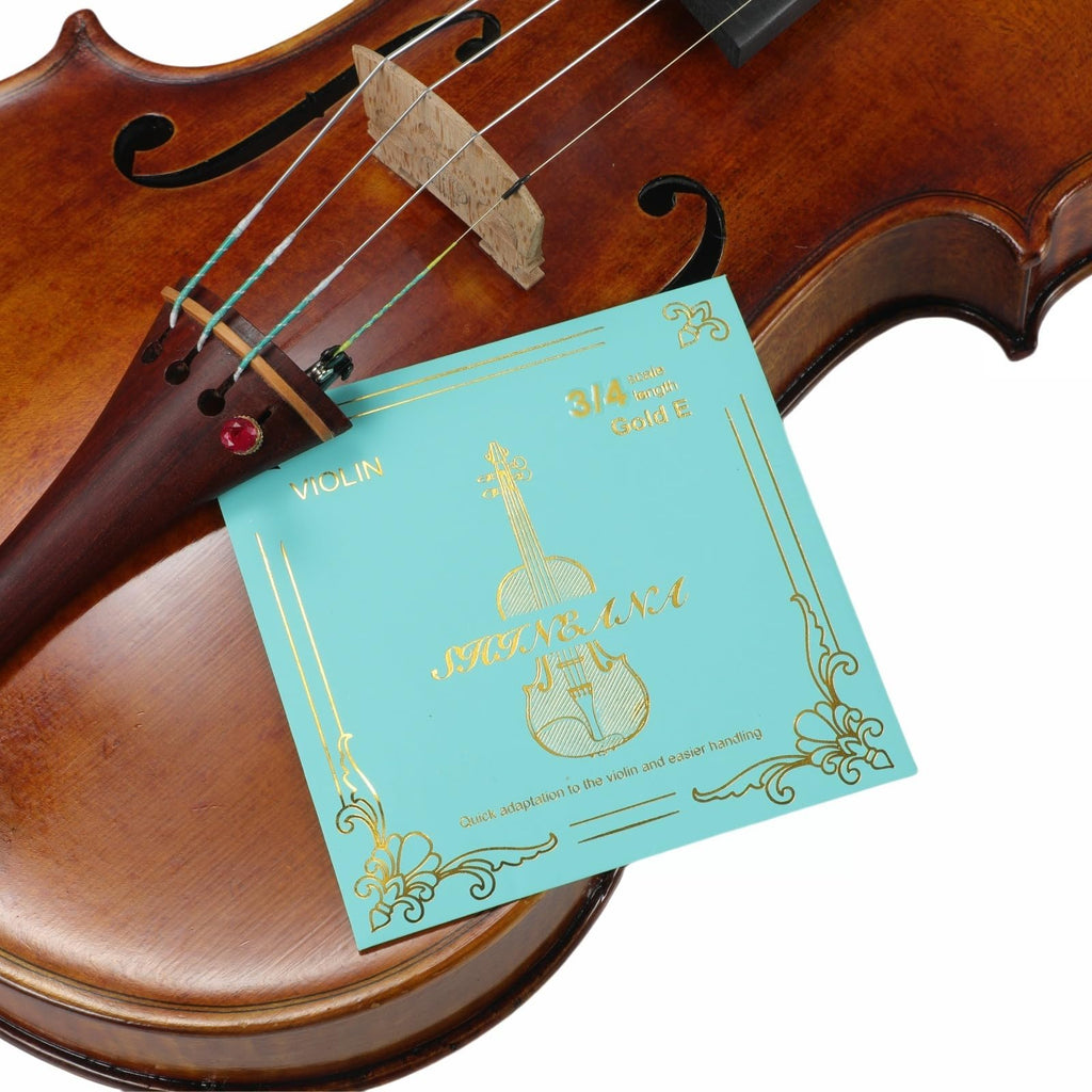 Violin Strings 4/4 Full Set, 4/4 Violin Strings Replacement,Long-Lasting Durability & Rich Tone - Handcrafted with Premium Materials- For All Levels (3/4 Scale)