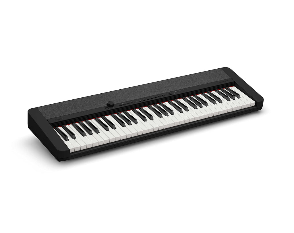 Casio CT-S1 Casiotone 61-Key Portable Keyboard - Black Bundle with Adjustable Stand, Bench, Headphones, Sustain Pedal, Instructional Book, Instructional DVD, and Austin Bazaar Polishing Cloth