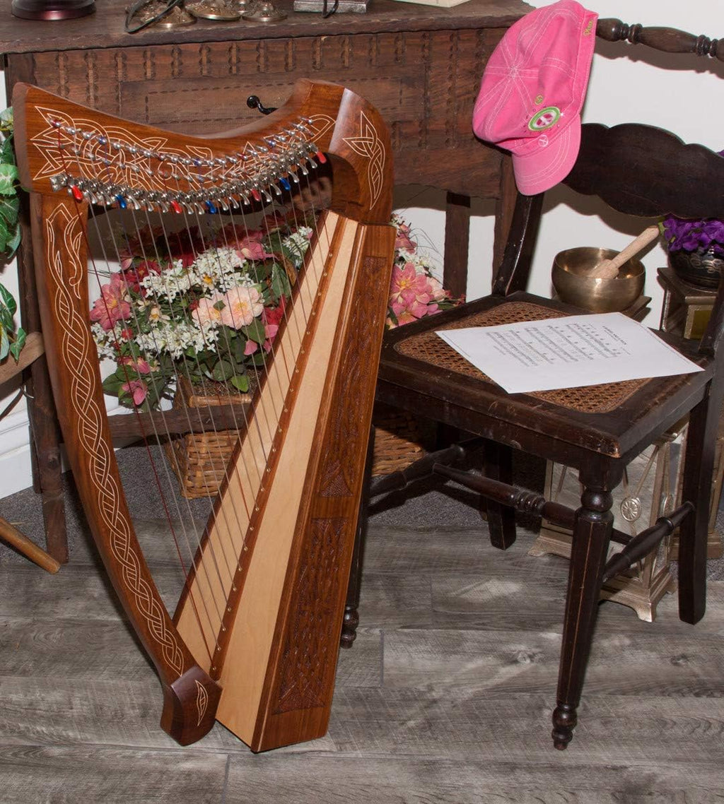 Roosebeck 22-String Heather Harp w/Chelby Levers, Extra Strings, Tuning Tool & Play Book
