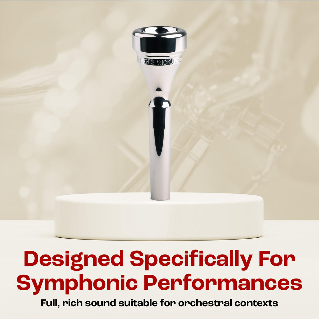 Denis Wick Classic Trumpet Mouthpiece Silver Plated, 5882-3 - Barrel Backbore for Balanced Airflow and Tone - Trumpet Accessories for Effortless Articulation 16.75 x 5.05 x 3.7mm
