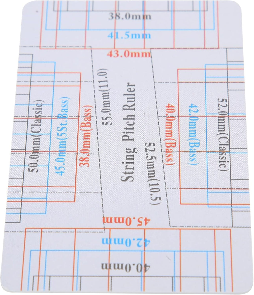 String Action Gauge Ruler PVC Guitar Setup Tool Kit with Height Measurement Scale for Electric Bass Acoustic Guitar Mandolin Banjo Ukulele 85 x 54mm / 3.3 x 2.1in