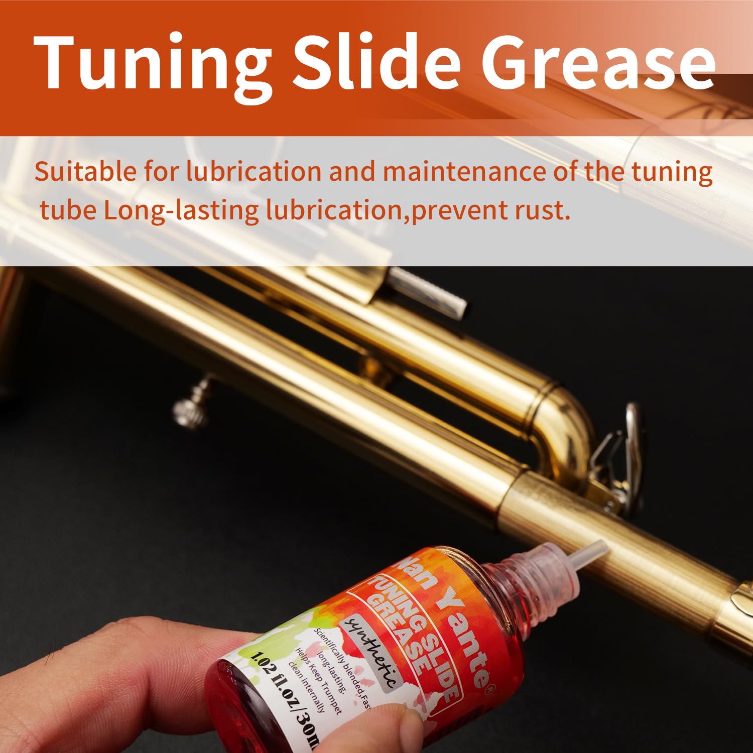 Premium Synthetic Tuning Slide Grease Oil + Valve Oil/Piston Oil for Trumpet, Trombone, French Horn, Tuba, Euphonium & Other Brass Instruments, 30ml (1.02 fl. Oz) Each Bottle