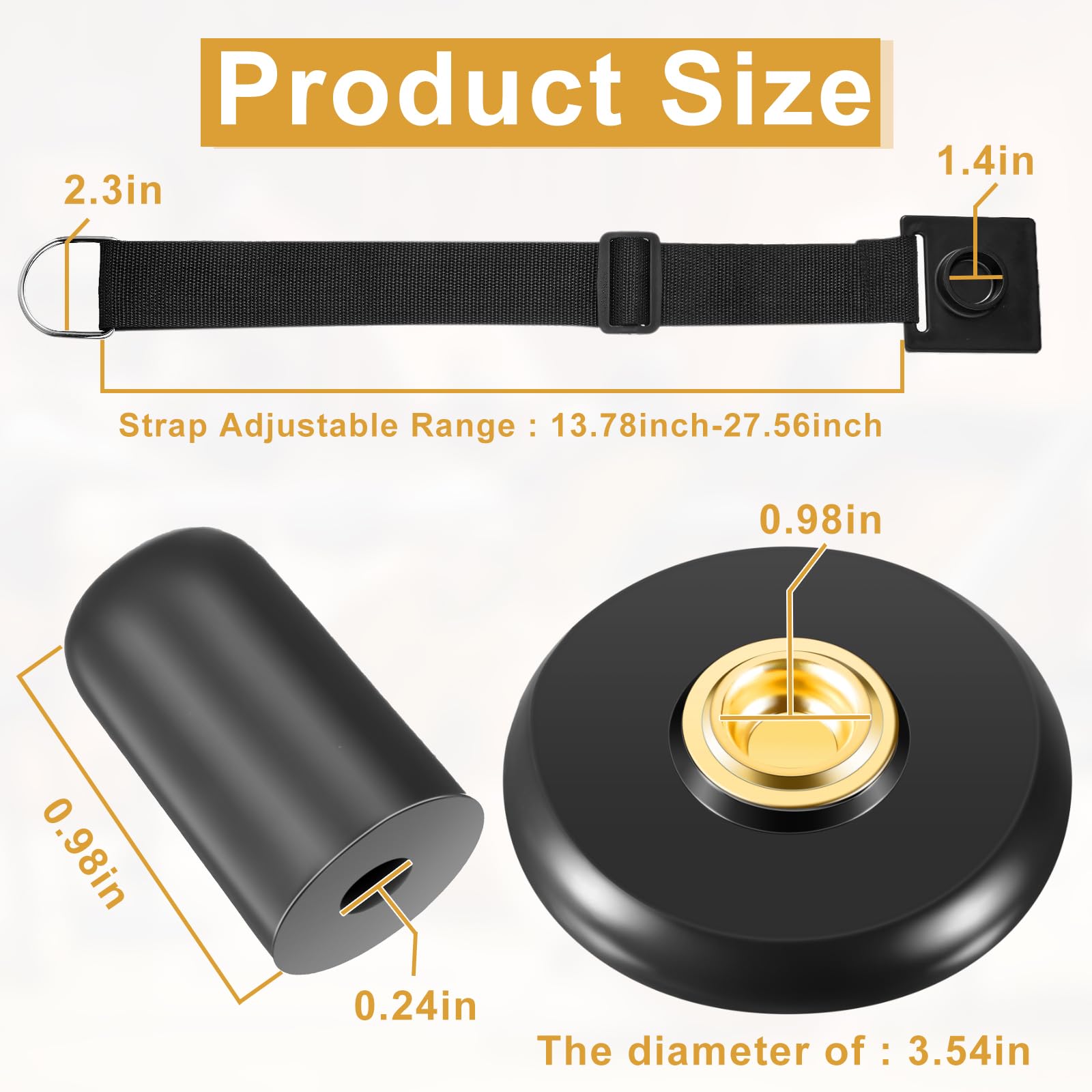Nuanchu 4 Piece Cello Rock Stop with Strap Non Slip Endpin Anchor Set with Floor Mat, Rubber Tip Protectors for Cello Practice and Performance(Black,Plastic,)