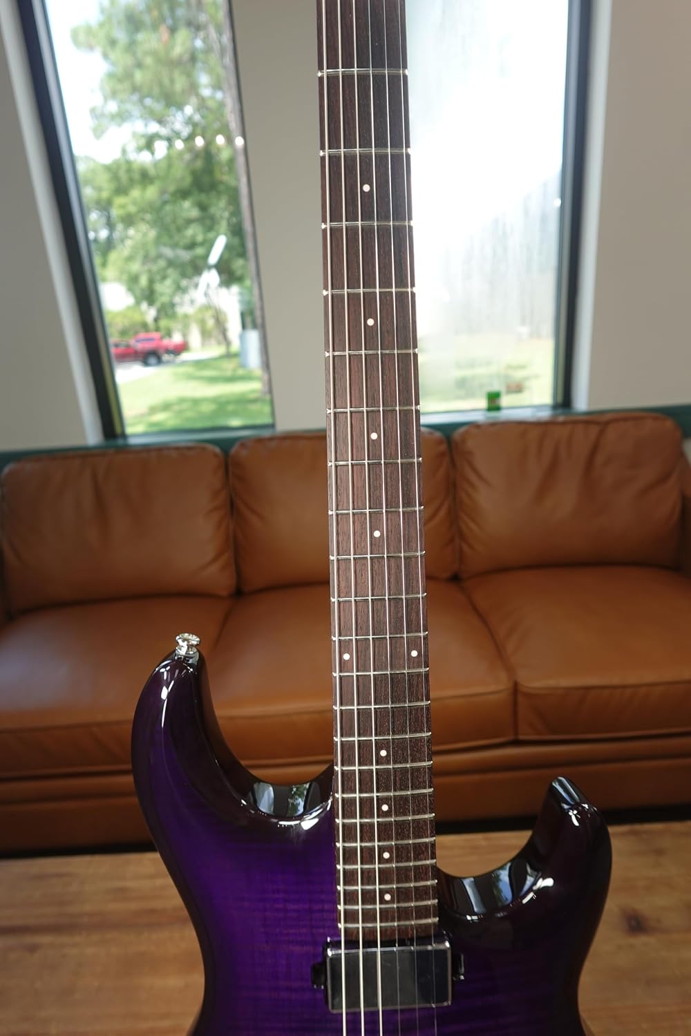 Ernie Ball Music Man Luke 4 HH Electric Guitar - Transparent Purple Burst with Rosewood Fingerboard
