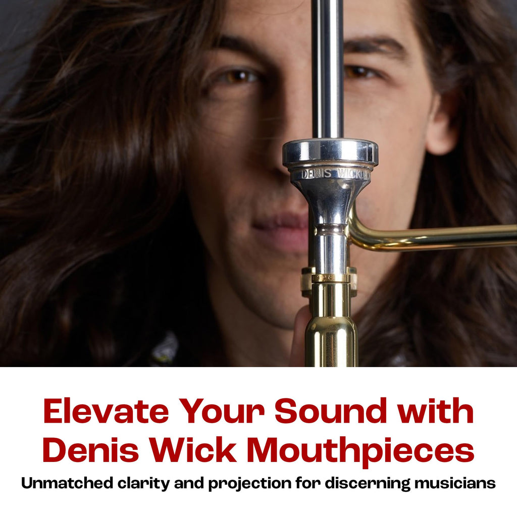 Denis Wick Classic Trombone Mouthpiece Silver Plated, 5880-4AL - Barrel Backbore for Balanced Tone & Smooth Response - Large Shank Fitting Trombone Accessory for Easy Articulation - 26 x 6.72 x 7.38mm
