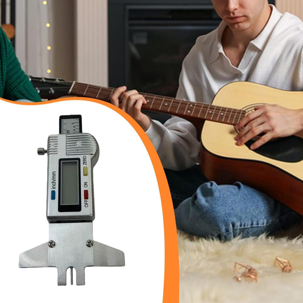 Guitar String Height Ruler Digital Display Distance Compact Metal String