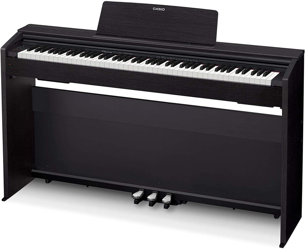 Casio PX-870 Privia Digital Piano - Black Bundle with Furniture Bench, Headphones, Instructional Book, Online Lessons, Instructional DVD, and Austin Bazaar Polishing Cloth