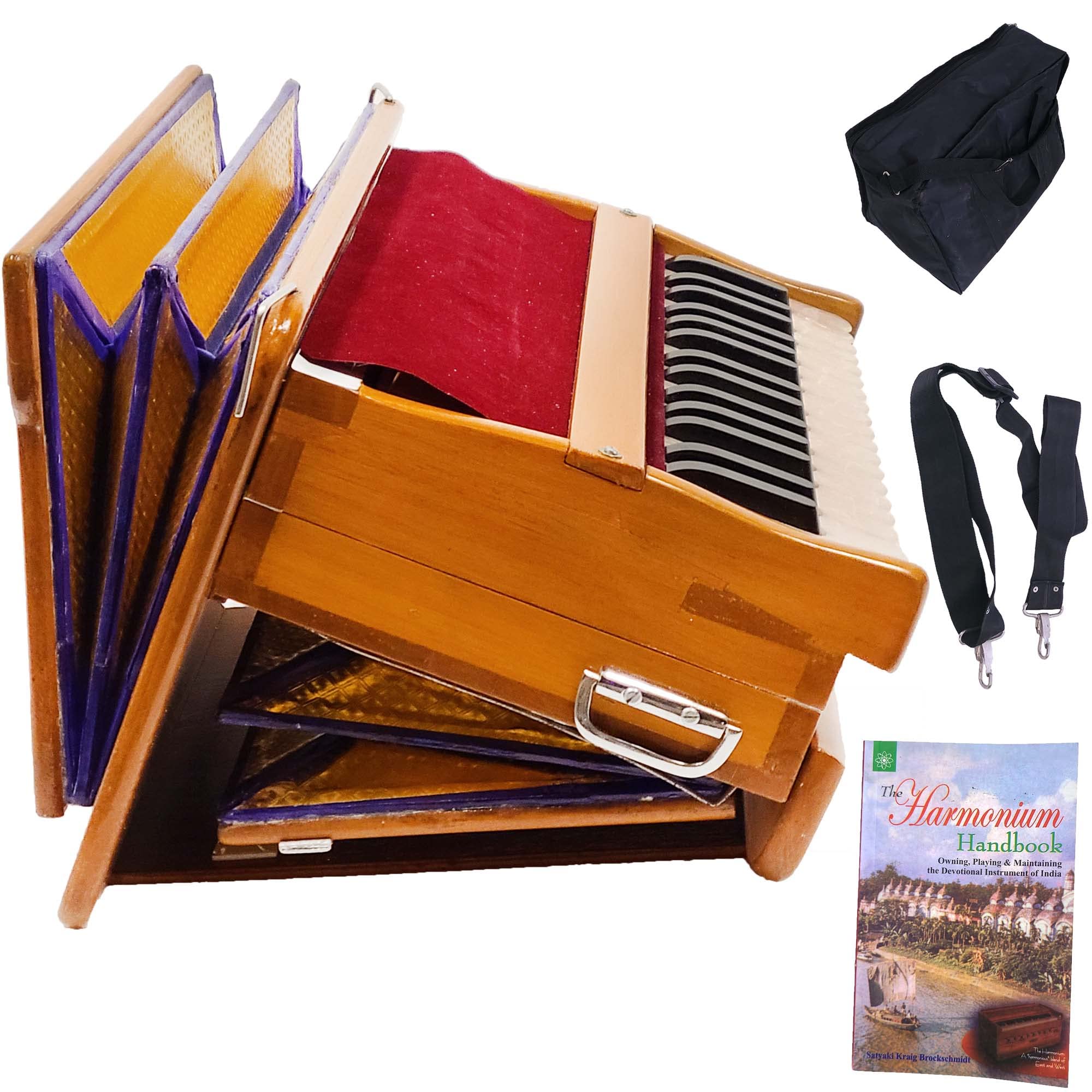 Musician's Mall Travel Harmonium Highly Portable Indian Instrument. Set-up, tuned and shipped from California, the oldest Indian Musical Instrument store in the US.