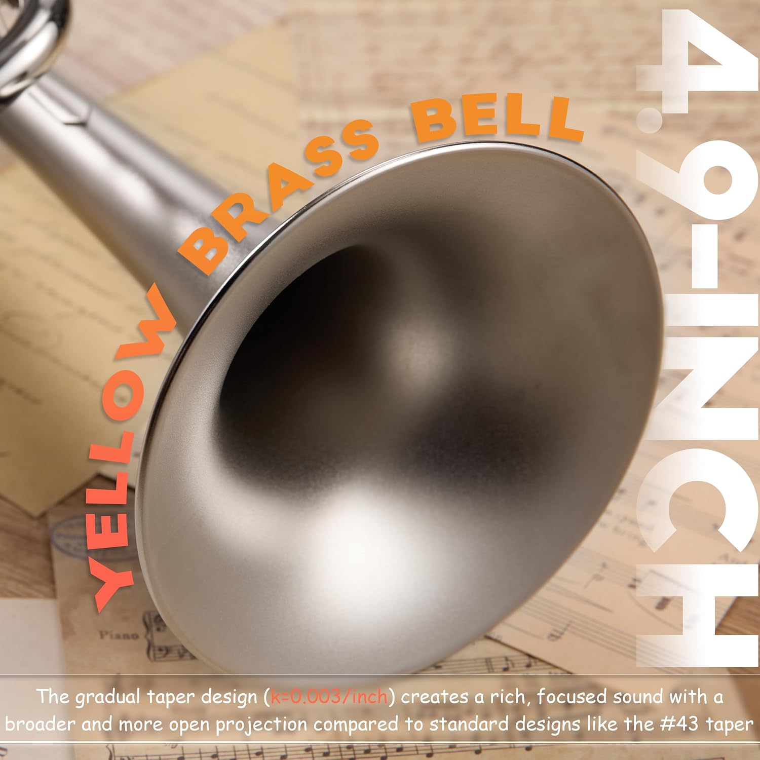 AKLOT Weighted Leadpipe Bb Trumpet: Satin Silver, Mouthpiece Booster, 7C Mouthpiece*2, Beginner & Intermediate Standard Trumpet Instrument, Trompeta Musicale with Hard Case, Lesson Book, Cleaning Kit