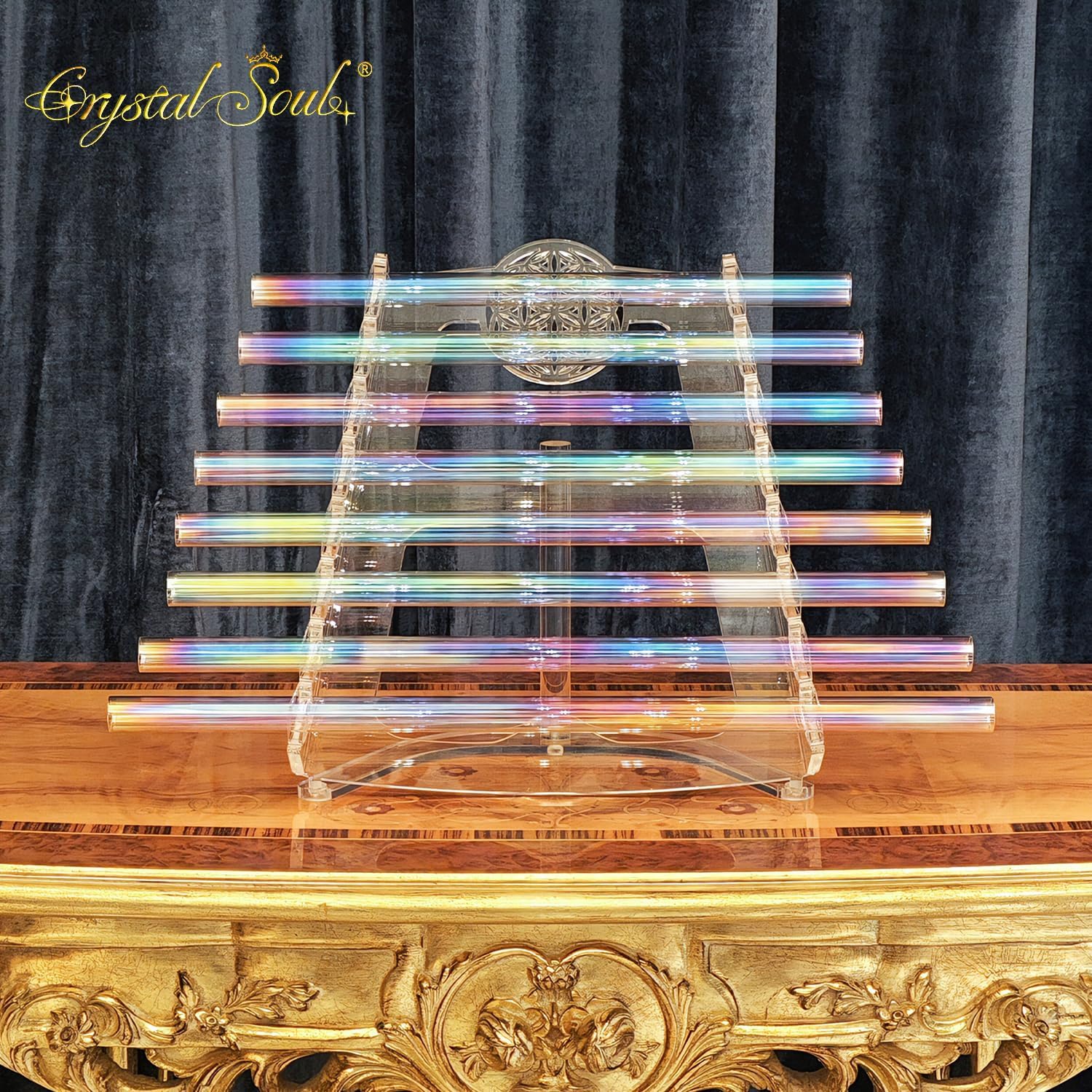 Crystal Soul C5-C6 432Hz Aurora 8 Notes Crystal Harp with Stand and case