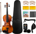 ENO MUSIC 4/4 Full Size Violin Kit for Beginners and Adults with Violin Rosin Bow and Hard Case All the Stringed Musical Instruments Accessories Included