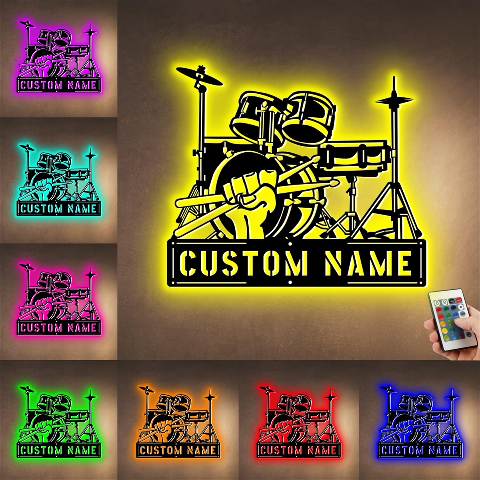 Personalzied Guitarist Name Wall Sign LED Lights Custom Cello Wall Art Music Neon Sign Electric Guitar Night Light Rock DJ LED Lamp Music Studio Plaque Musical Shed Name Plaque for Teacher