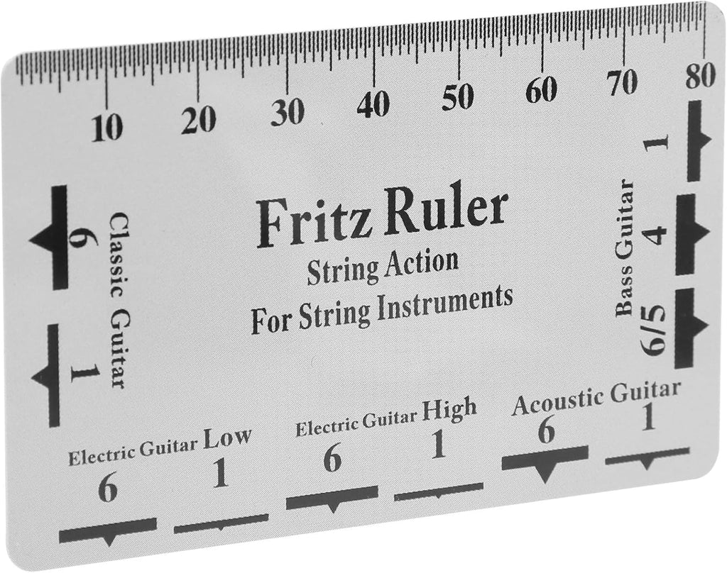 String Action Gauge Ruler Repair Set Up Tool Kit for Electric Bass Acoustic Guitar - Compact and Useful