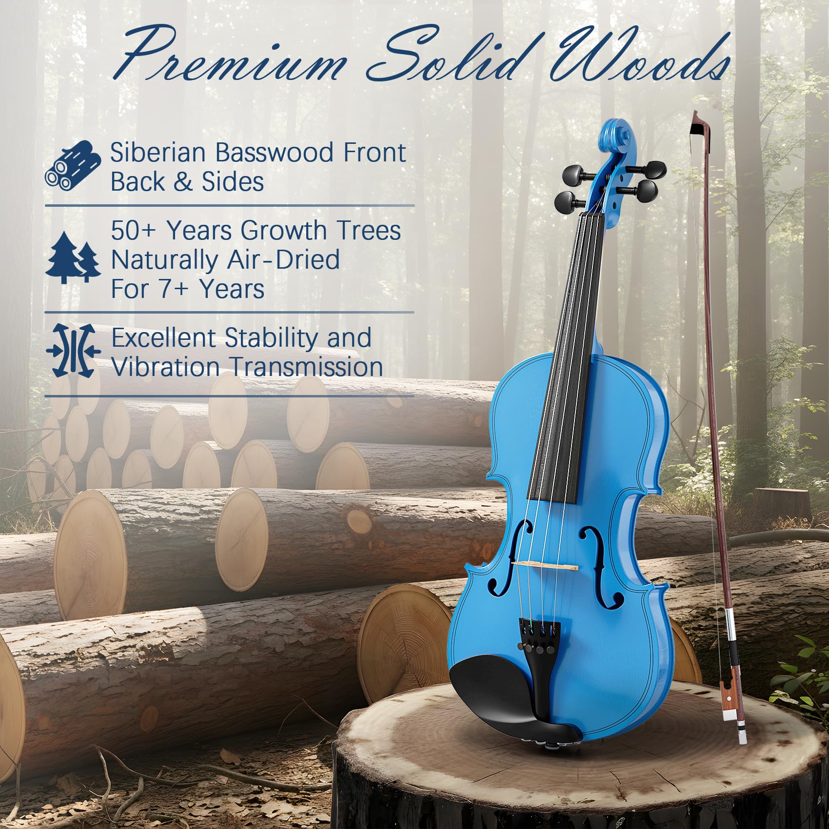 Beginner Violin 4/4, Full Size Violin for Adults, Teens, Student, Acoustic Fiddle Kit with Hard Case,Tuner,Mute,Shoulder Rest,Extra Strings,Cleaning Cloth,Learners Age 12+ (Reddish Brown)