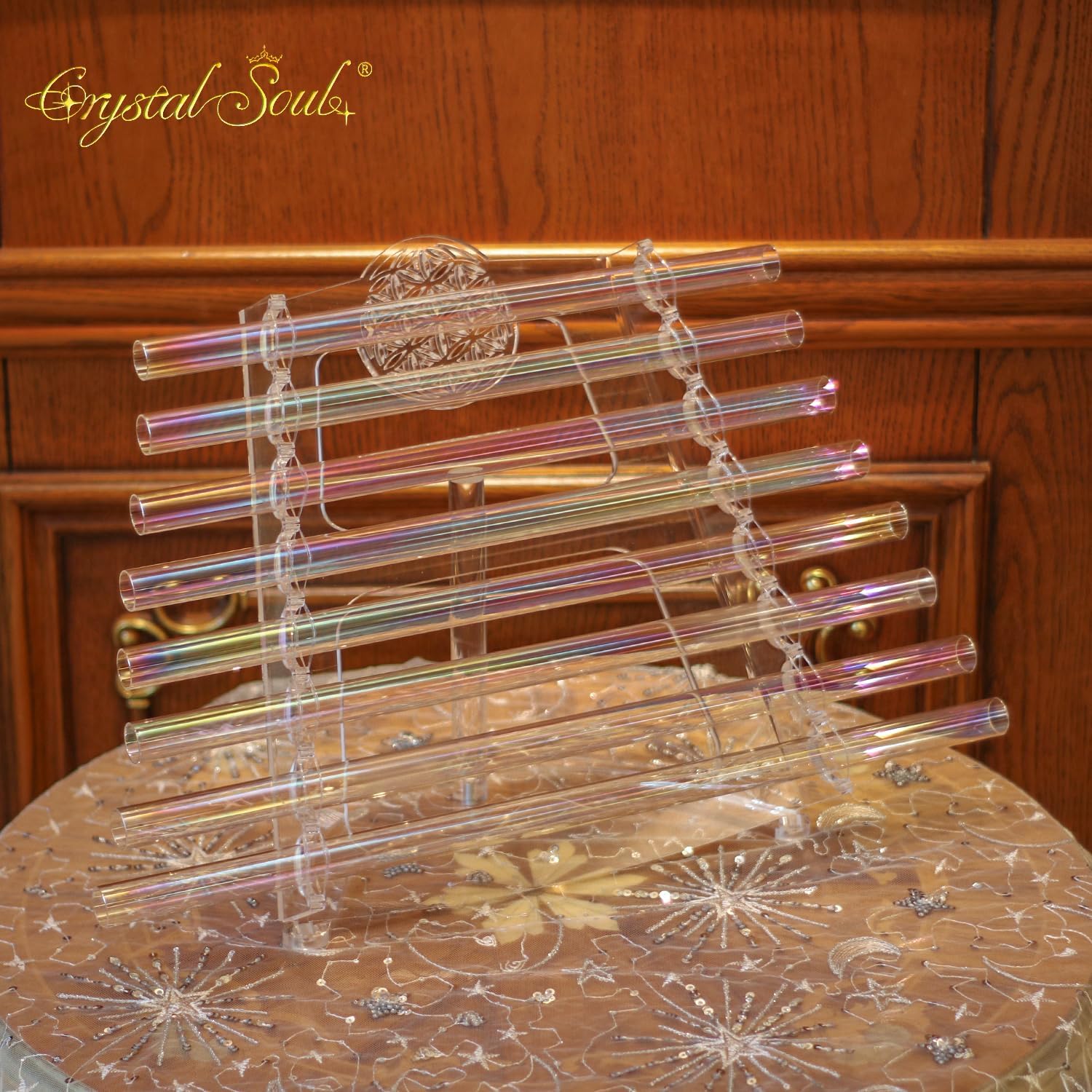 Crystal Soul C5-C6 432Hz Aurora 8 Notes Crystal Harp with Stand and case