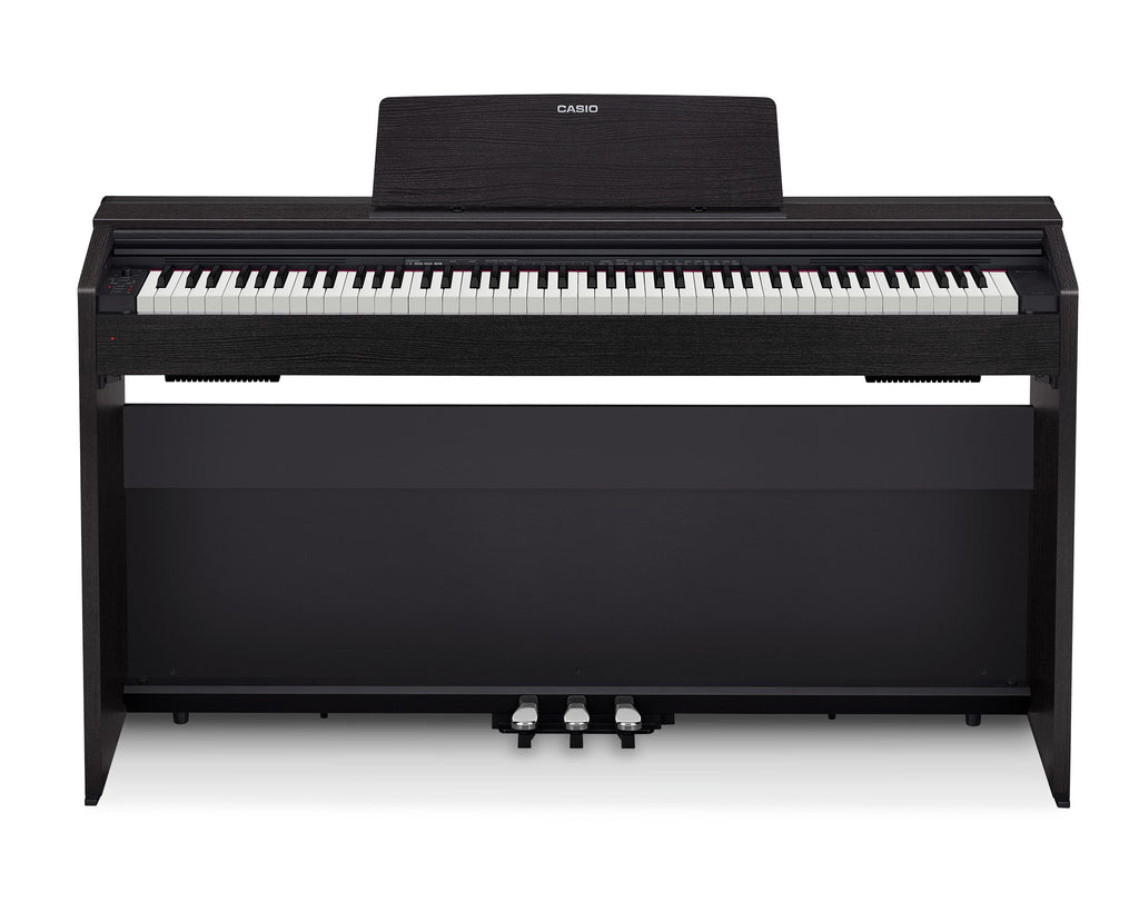 Casio PX-870 Privia Digital Piano - Black Bundle with Furniture Bench, Headphones, Instructional Book, Online Lessons, Instructional DVD, and Austin Bazaar Polishing Cloth